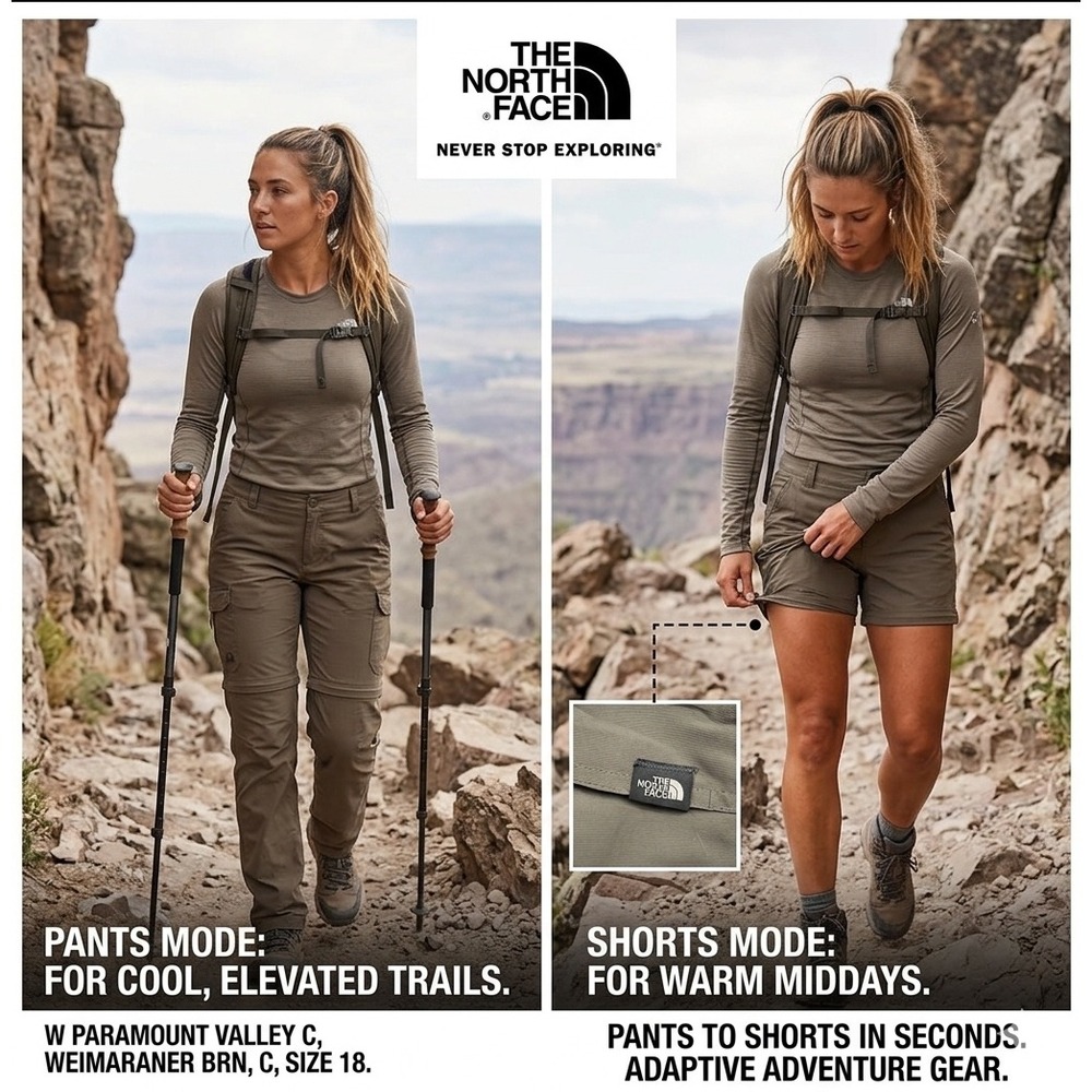 The North Face Womens Paramount Valley C Convertible utility Pants/shorts 18